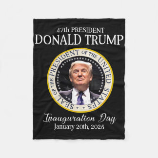 Donald Trump 47th President Inauguration 2025 Supp Fleece Blanket