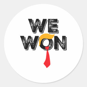 Donald Trump 47th President Jd Vance We Won Get Ov Classic Round Sticker
