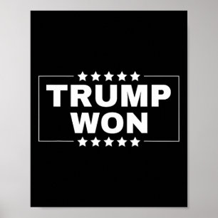 Donald Trump 47th Us President Tee Trump Won Elect Poster