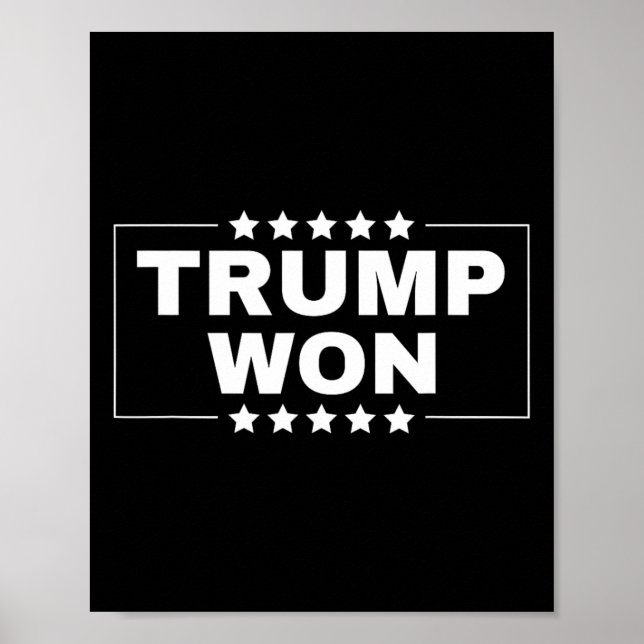 Donald Trump 47th Us President Tee Trump Won Elect Poster (Front)