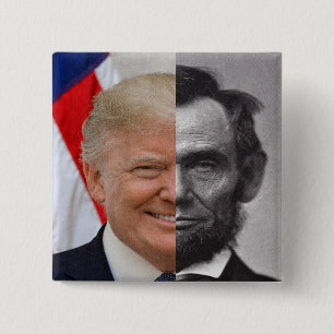 Donald Trump Abraham Lincoln 15 Cm Square Badge