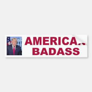 Donald Trump American Badass 2020 Bumper Sticker