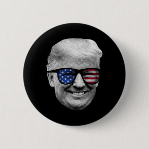 Donald Trump American Flag 4th Of July 6 Cm Round Badge