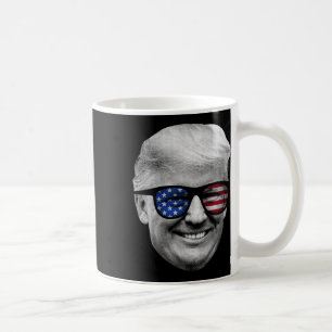 Donald Trump American Flag 4th Of July Coffee Mug