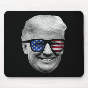 Donald Trump American Flag 4th Of July  Mouse Mat