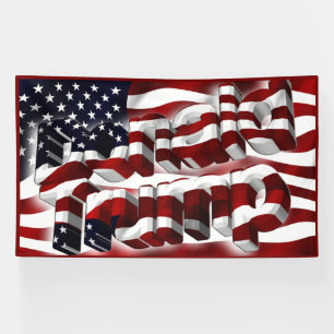 Donald Trump American Flag Banner