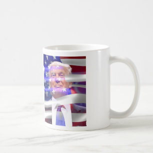 donald trump american flag coffee mug