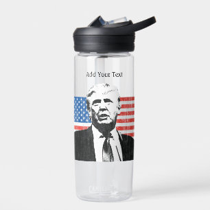 Donald Trump American Flag Custom Text CamelBak Water Bottle