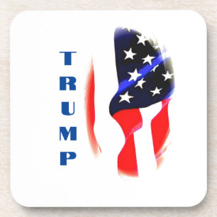 Donald Trump American Flag Pop Art Coaster