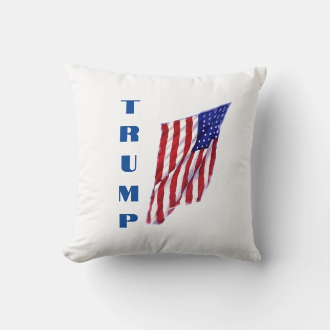 Donald Trump American Flag Pop Art  Cushion (Front)