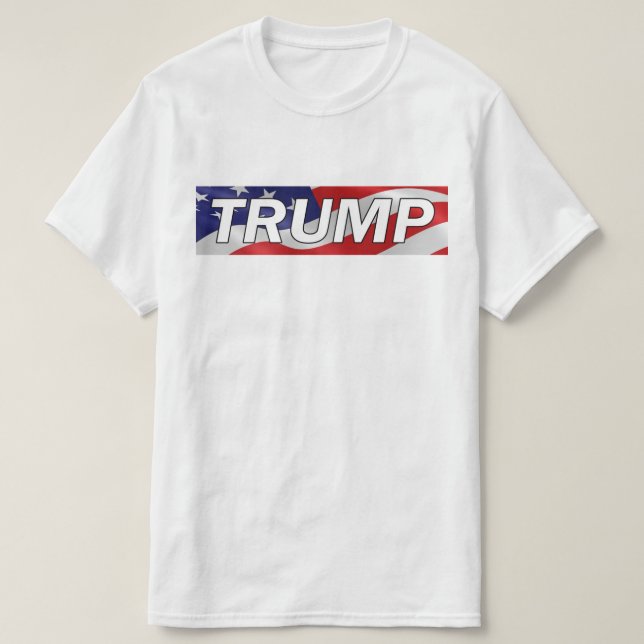 Donald TRUMP American Flag T-Shirt #MAGA (Design Front)