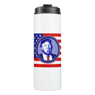 donald trump american flag thermal tumbler