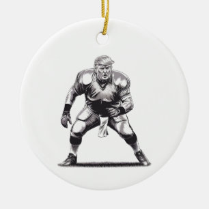 Donald Trump American Football President 2025 Ceramic Tree Decoration