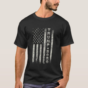 Donald Trump American Vintage USA America Flag  T-Shirt