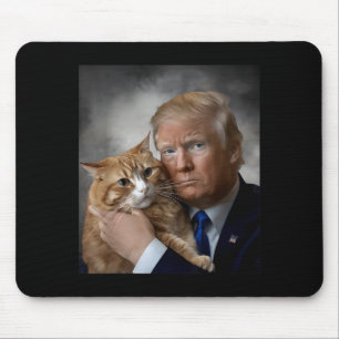 Donald Trump And Cat Funny Trump And Cat, Litical  Mouse Mat