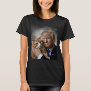 Donald Trump And Cat Funny Trump And Cat, Litical  T-Shirt