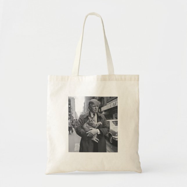Donald Trump And Cat In Ny Tote Bag (Front)