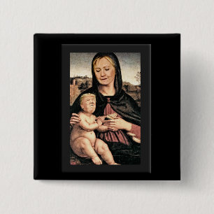 Donald Trump and Hillary Clinton 15 Cm Square Badge