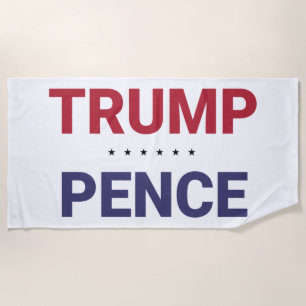 Donald Trump and Mike Pence (2020 US Election) Beach Towel