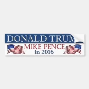 Donald Trump and Mike Pence in 2016 Bumper Sticker