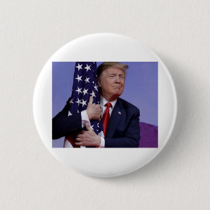 Donald Trump and the Flag 6 Cm Round Badge