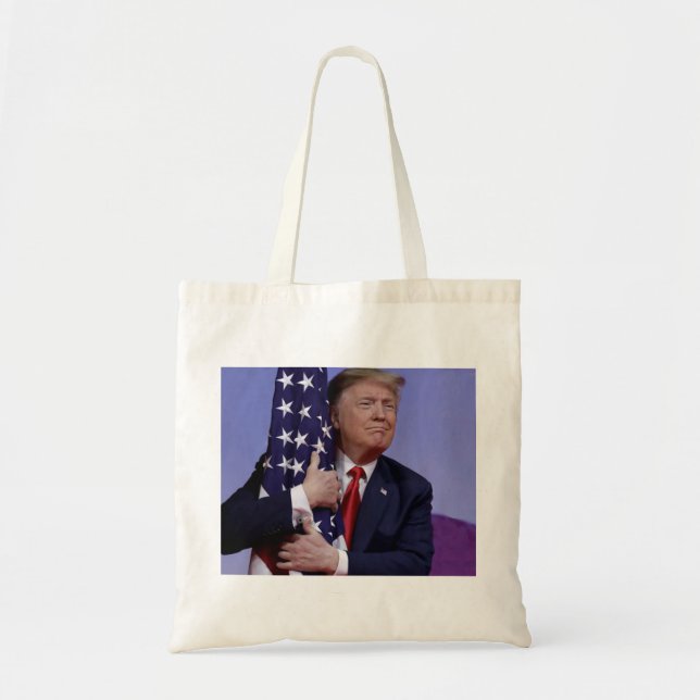 Donald Trump and the Flag Tote Bag (Front)