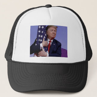 Donald Trump and the Flag Trucker Hat