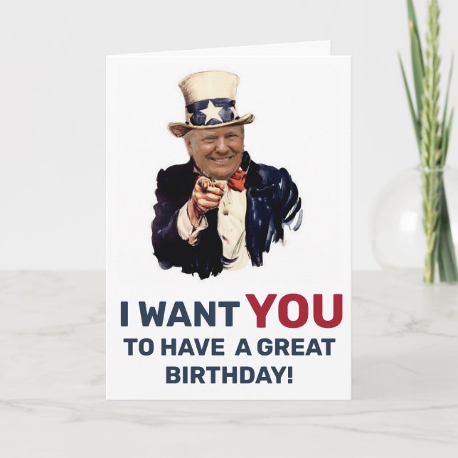 DONALD TRUMP ANNIVERSARY BIRTHDAY CARD (Front)