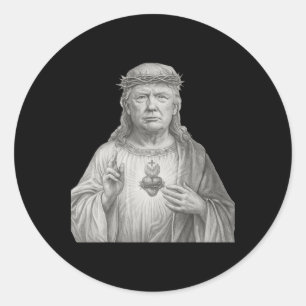Donald Trump As Jesus - Faith And Patriotism For C Classic Round Sticker