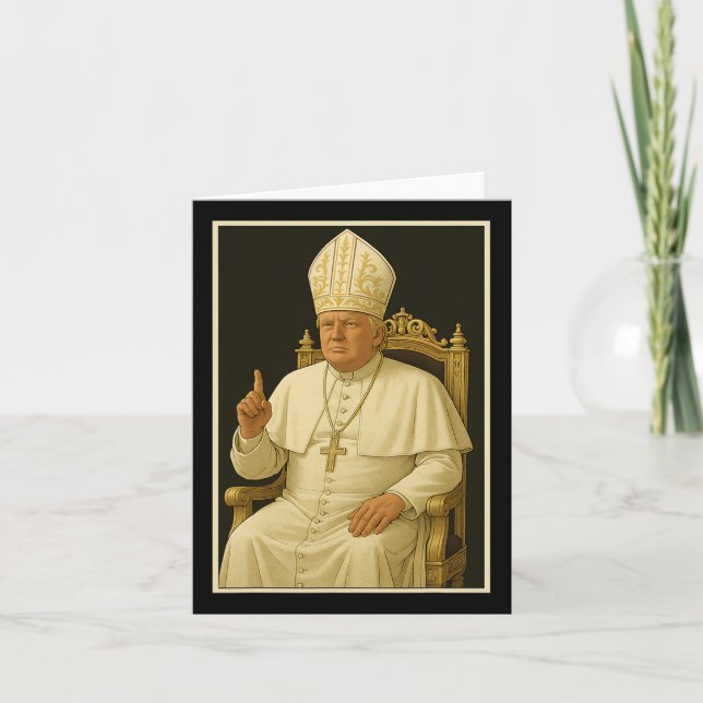 Donald Trump As Pope Vatican Meme 1  Card (Front)