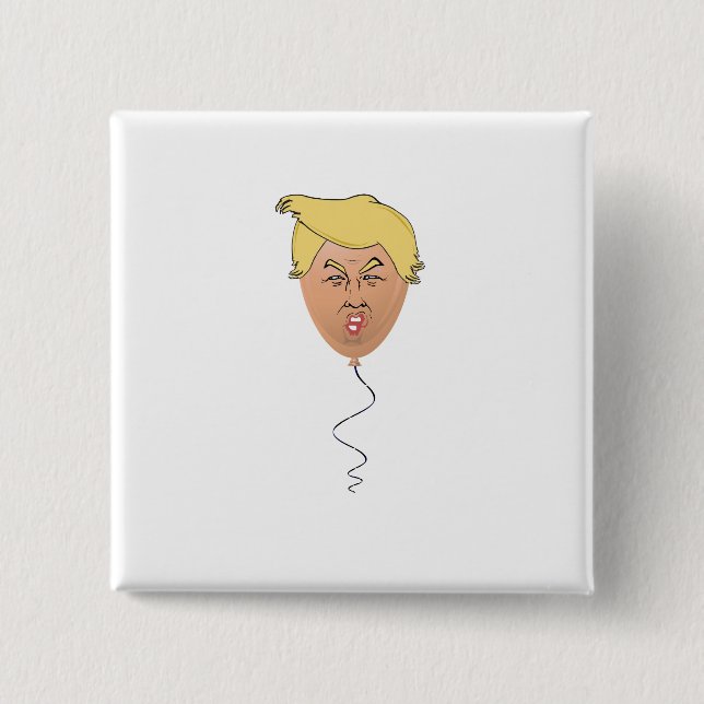 Donald Trump Balloon 15 Cm Square Badge (Front)