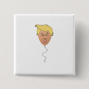 Donald Trump Balloon 15 Cm Square Badge