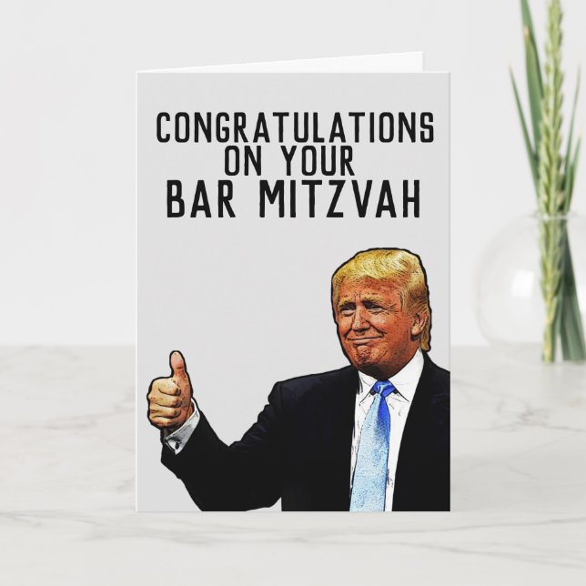 DONALD TRUMP BAR MITZVAH CARD (Front)