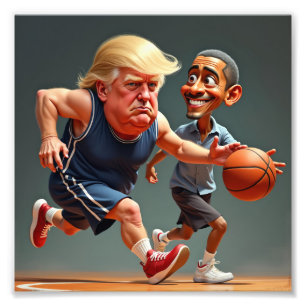 Donald Trump Barack Obama Photo Print