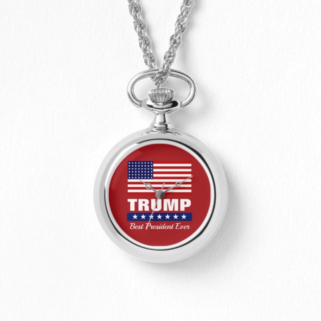 DONALD TRUMP BEST PRESIDENT EVER NECKLACE WATCH (Front)