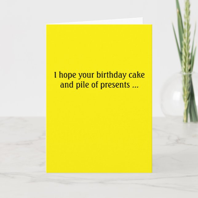 Donald Trump birthday card -- cake and presents (Front)