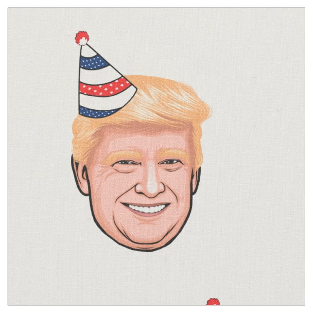 DONALD TRUMP BIRTHDAY FABRIC (Close Up)