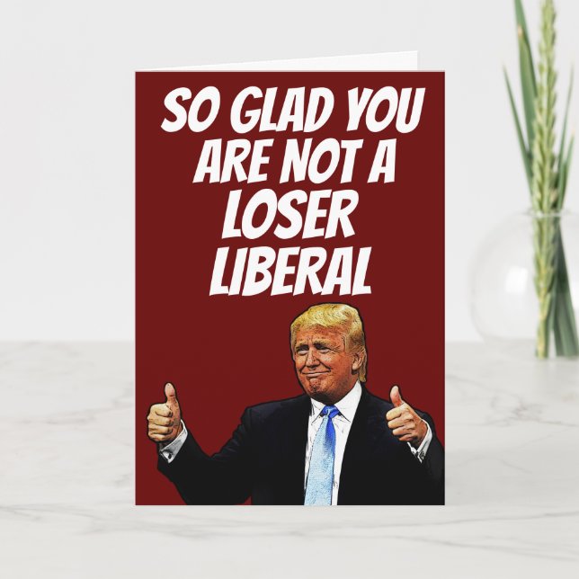 DONALD TRUMP BIRTHDAY FUNNY GREETING CARD (Front)