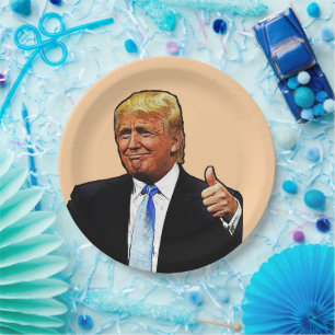 DONALD TRUMP BIRTHDAY PARTY PAPER PLATES