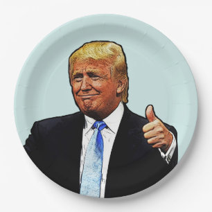 DONALD TRUMP BIRTHDAY PARTY PAPER PLATES