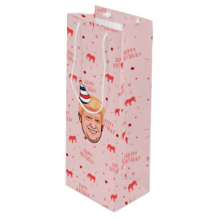 DONALD TRUMP BIRTHDAY WINE GIFT BAG