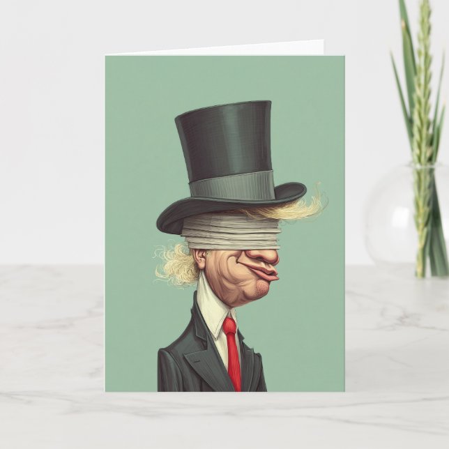 Donald Trump Blind Power Satire Card (Front)
