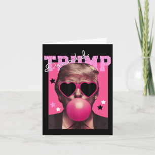 Donald Trump Blowing Bubble Gum Pink Sungles Trump Card