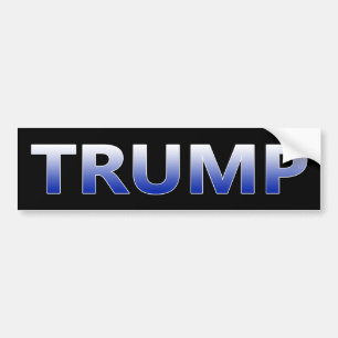 DONALD TRUMP BOLD Bumper Sticker - Cool Blue #MAGA