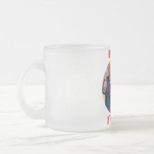 DONALD TRUMP - BORN TO BE A TRUMP GIRL FROSTED GLASS COFFEE MUG