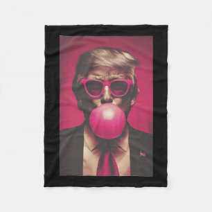 Donald Trump Bubble Gum 2024 Fleece Blanket