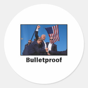 Donald Trump Bulletproof 2024 Presidential Candida Classic Round Sticker