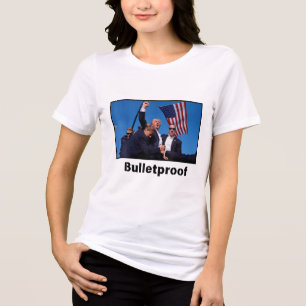 Donald Trump Bulletproof 2024 Presidential Candida Tri-Blend Shirt