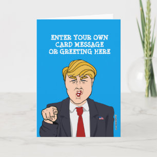 Donald Trump Cartoon Card