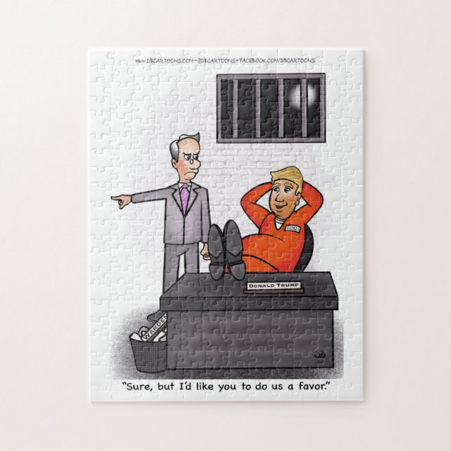 Donald Trump Cartoon Jigsaw Puzzle (Vertical)